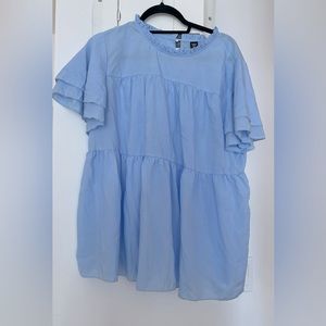 Blue tiered lightweight top